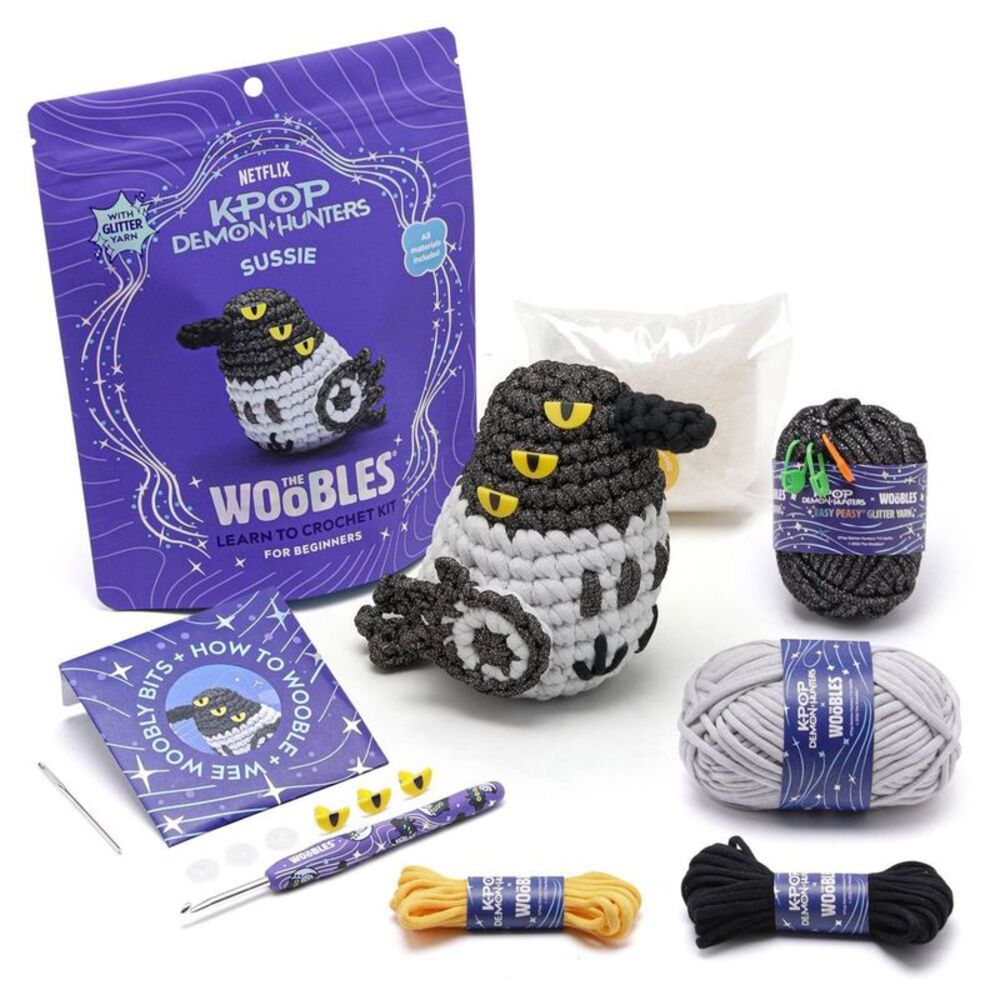 The Woobles Kpop Demon Hunters Sussie the Magpie Crochet Kit